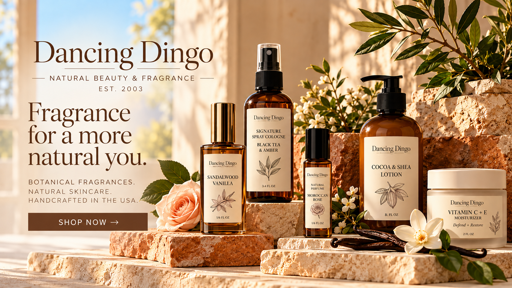 Dancing Dingo natural beauty and fragrance collection